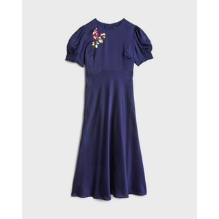 Đầm midi thêu hoa Ted Baker DEVINA Peppermint embroidered midi dress