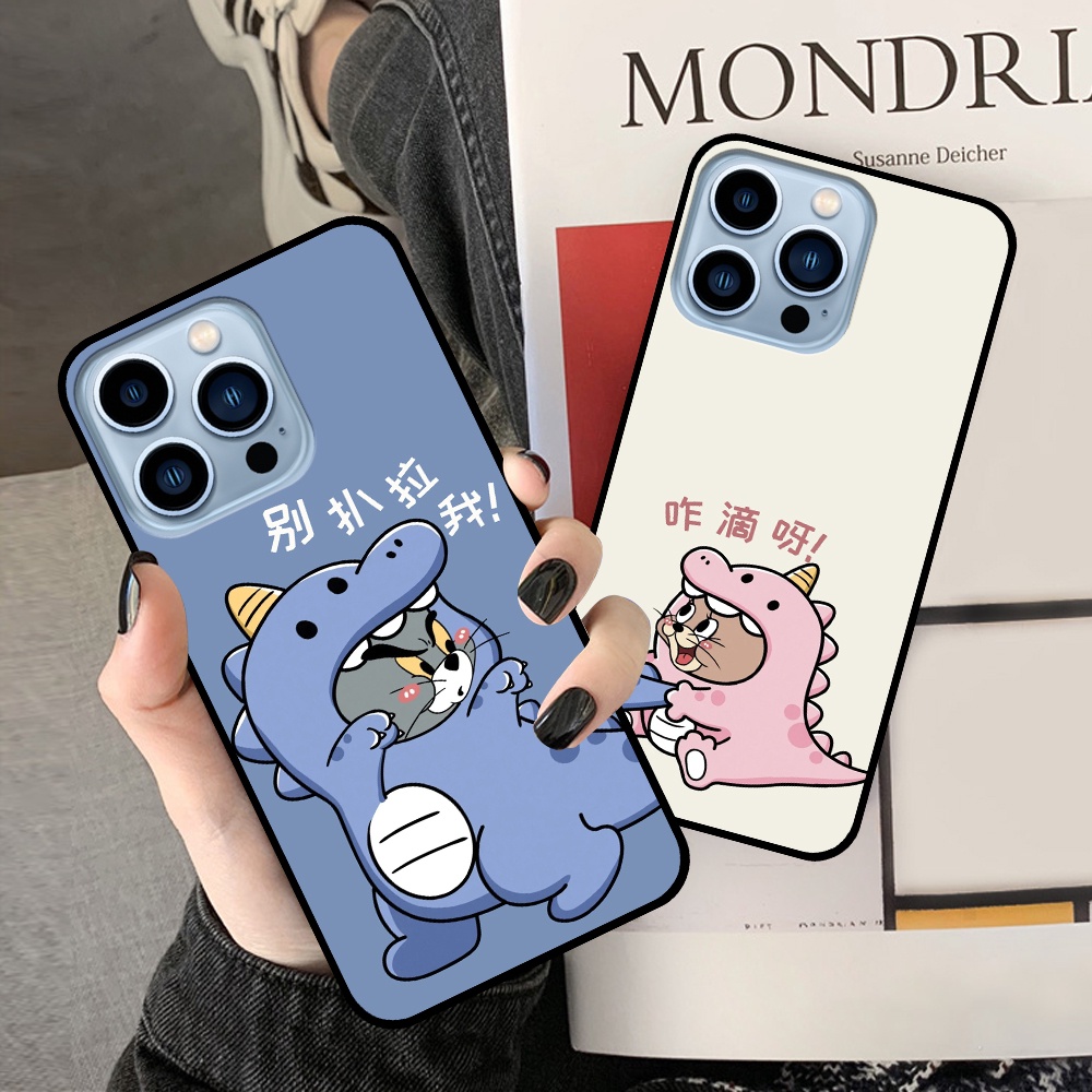 Ốp iphone 13 13 Pro 13 Pro Max 13 Mini in hình cặp đôi doremon, hổ, khủng long dễ thương