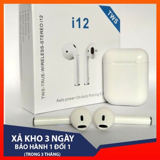 [XẢ KHO 3 NGÀY] Tai nghe Bluetooth I12 Tự động bật nguồn - Tự động ghép nối V5.0