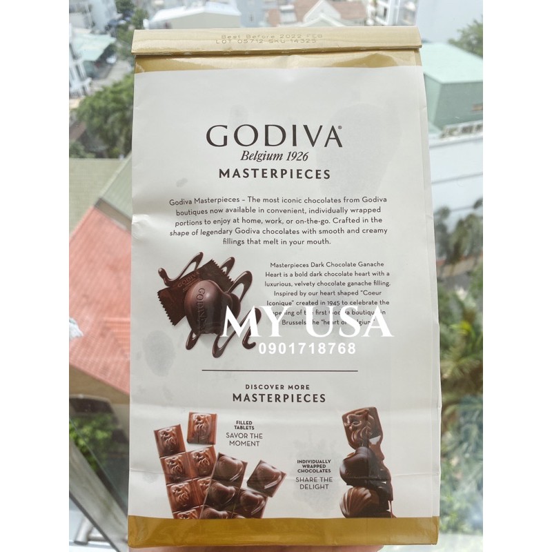 Socola đen ❤️ Socola GODIVA BELGIUM 1926 MASTERPIECES huyền thoại của Bỉ