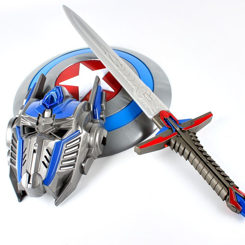 BỘ ĐỒ CHƠI áo choàng kjếm khiên mặt nạ ROBOT Transformer OPTIMUS Người Máy Biến Hình