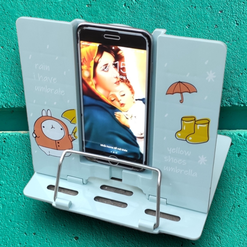 Giá kẹp sách, đỡ sách, đọc sách chống cận thị cho bé - in hình đáng yêu