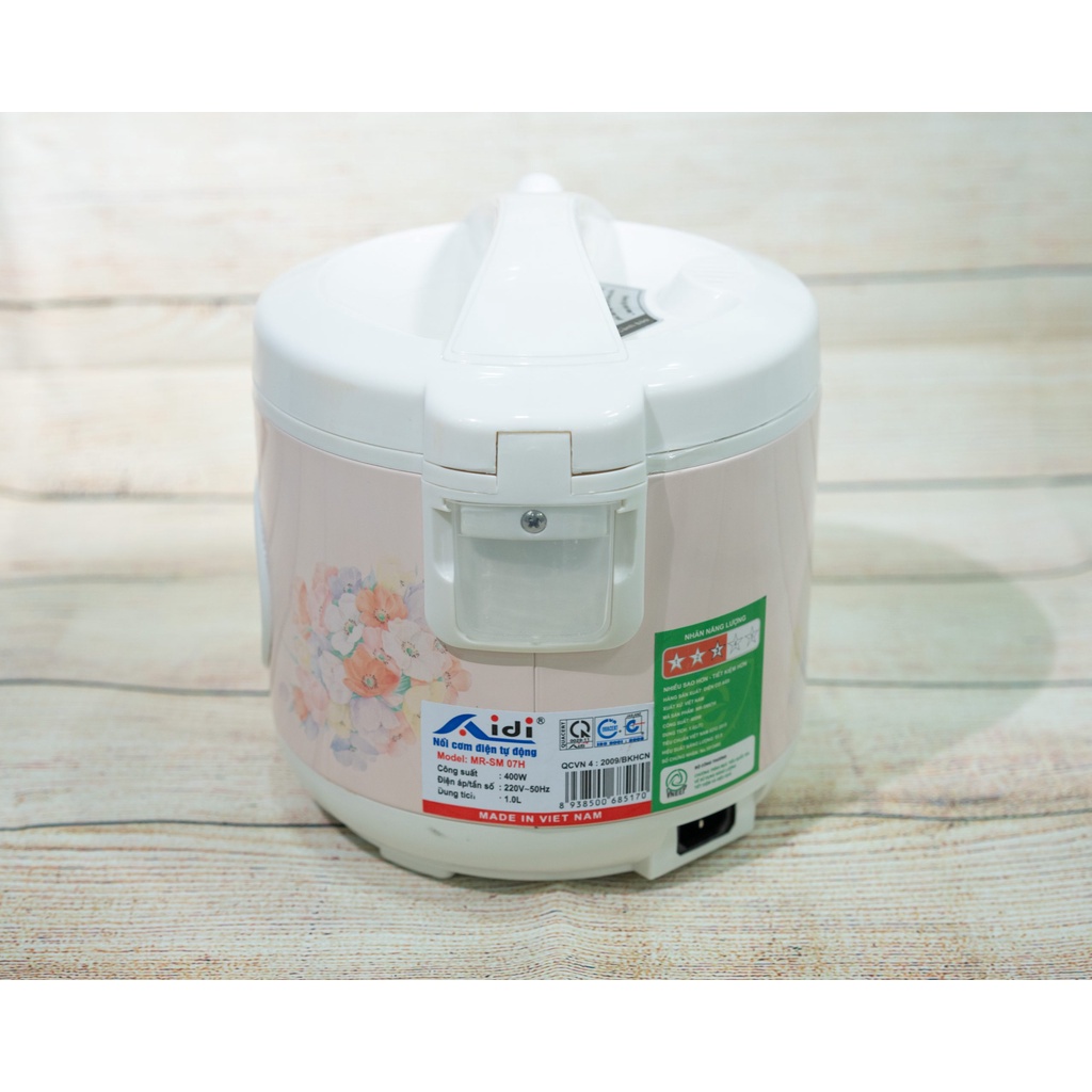 Nồi cơm điện chống dính Aidi 1.8 lít MR-SM09K / 1 lít MR-SM07H - Bảo hành chính hãng 12 tháng