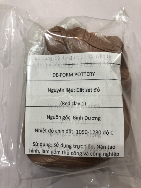 5KG đất sét ĐỎ dùng làm gốm - Loại dẻo