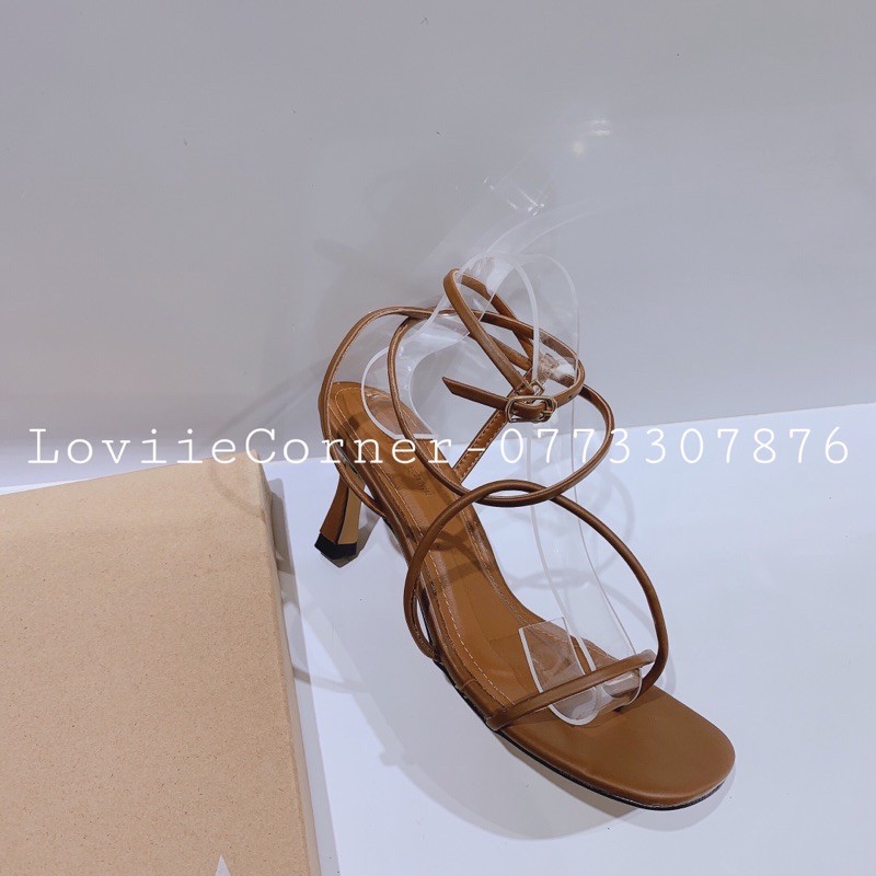 GUỐC NỮ CAO GÓT LOVIIECORNER - DÉP ĐẾ VUÔNG XỎ NGÓN 3 PHÂN G210401 D200821