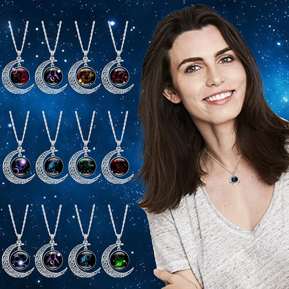 Vòng cổ Mặt Hình 12 Cung Hoàng Đạo Galaxy