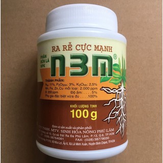 Kích Rễ n3m Lọ 100g, Phân Bón Lá Ra Rễ Cực Mạnh N3M cho cây trồng