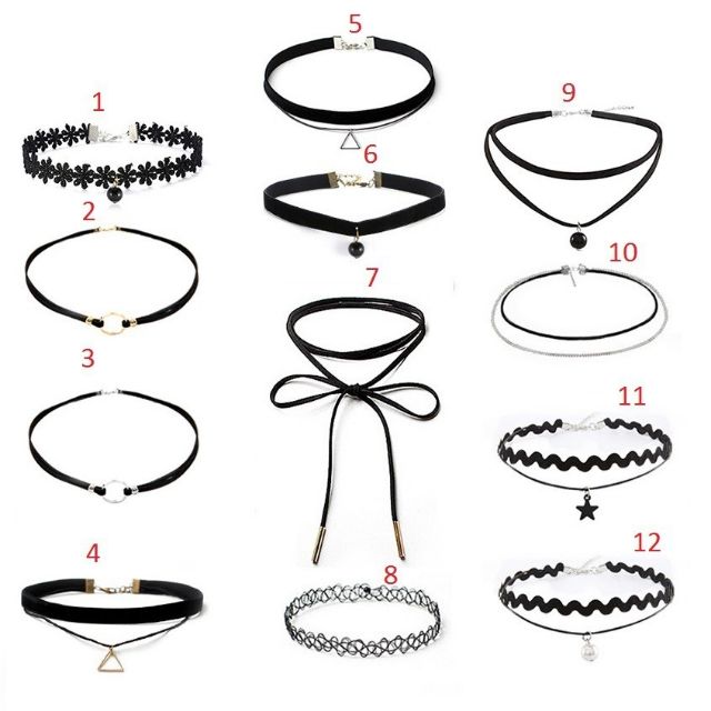 Set 12 chocker (tặng 1 vòng may mắn) | BigBuy360 - bigbuy360.vn