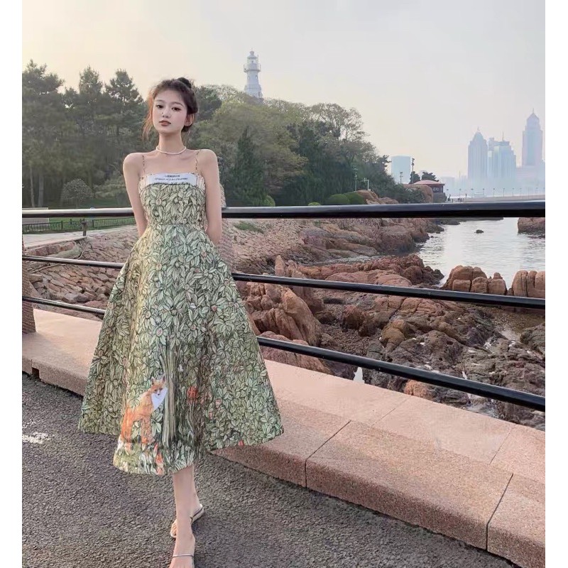 Đầm Dây Hoa Lá Fox Xinh Xắn Duyên Dáng