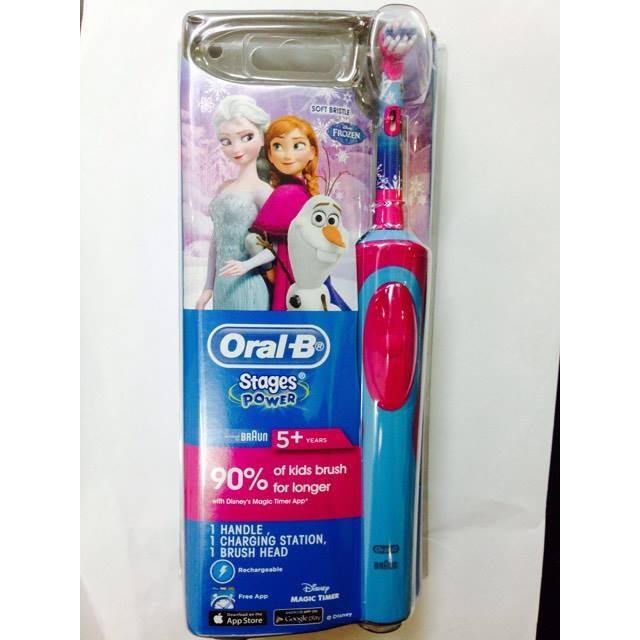 Bàn chải đánh răng điện Oral-B Frozen cho bé 5 tuổi