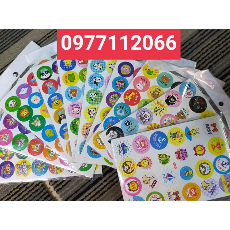 10 tập Stickers lời khen Tiếng Anh