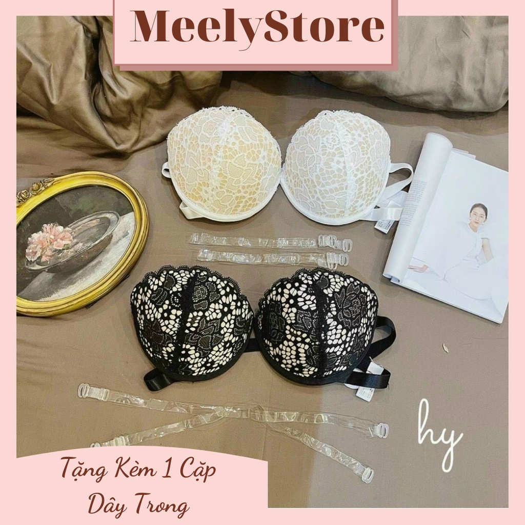 Áo Lót  Ren Cúp Ngực Chống Tụt Có Gọng Nữ Tặng Kèm Dây Trong  Nâng Ngực Mút Vừa Ôm Sát, Nâng Đẩy Ngực - R01