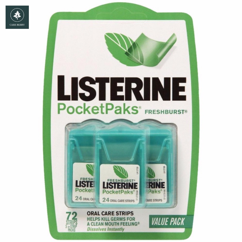 Miếng ngậm thơm miệng Listerine Pocketpaks 72 miếng