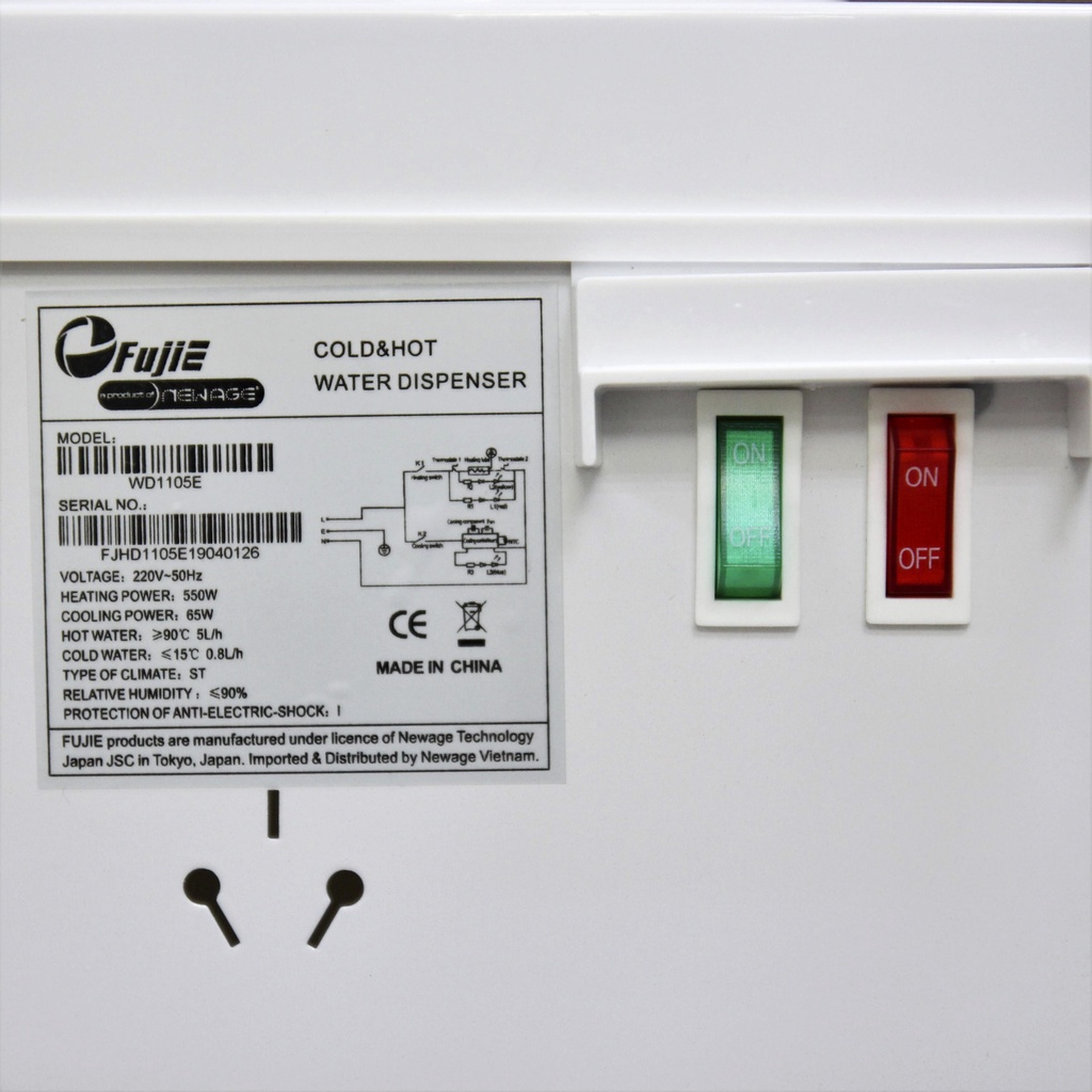 Cây nước nóng lạnh mini Nhập Khẩu FUJIE, bình lọc máy nước uống nóng lạnh tự ngắt CN Nhật bản- BH 2 năm