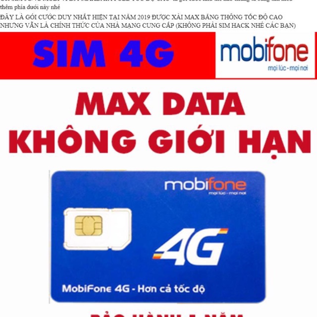 Sim max băng thông