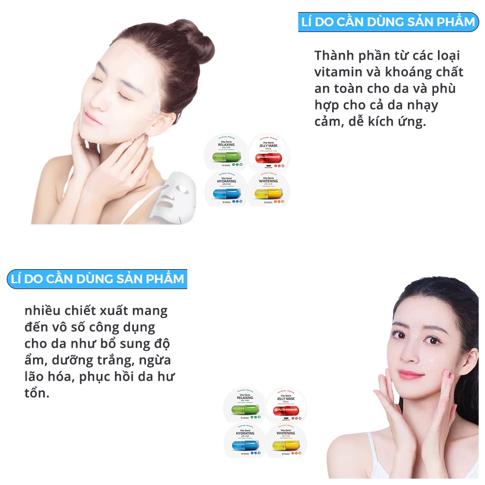 Mặt Nạ Dưỡng Da BanoBagi Vita Genic Lifting Jelly Mask 30ml - ĐỎ