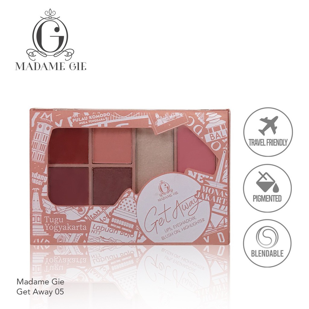 (hàng Mới Về) Bảng Phấn Trang Điểm Mặt Madame Gie Getaway | BigBuy360 - bigbuy360.vn