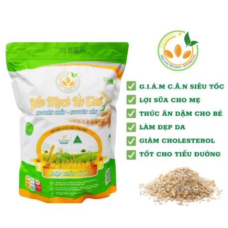 1KG Yến mạch Úc tươi - Giảm cân - Chữ vàng chuẩn công ty - HSD mới nhất, hỗ trợ GIẢM CÂN Cho Mẹ, Thức Ăn Dặm Cho Bé