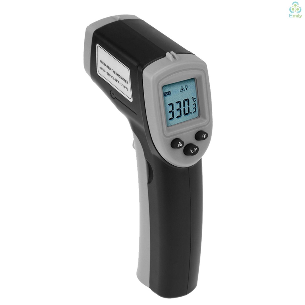 Nhiệt kế hồng ngoại kỹ thuật số không tiếp xúc -50-380 C (Không tiếp xúc)