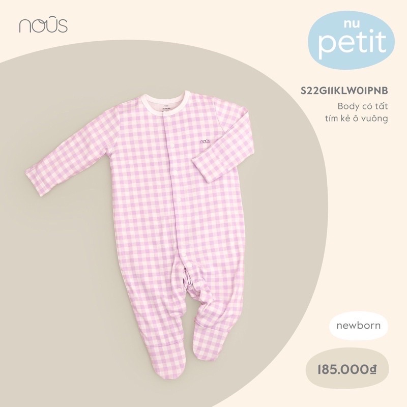 Body có tất newborn Nous cho bé trai/bé gái sơ sinh