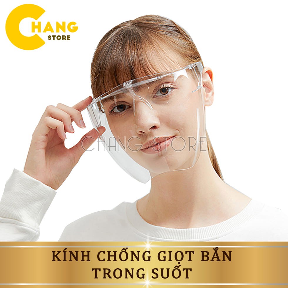 Combo 3 Kính Chống Giọt Bắn Phòng Dịch Bảo Hộ Trong Suốt - Mặt Nạ Chống Giọt Dầu Văng Bắn...