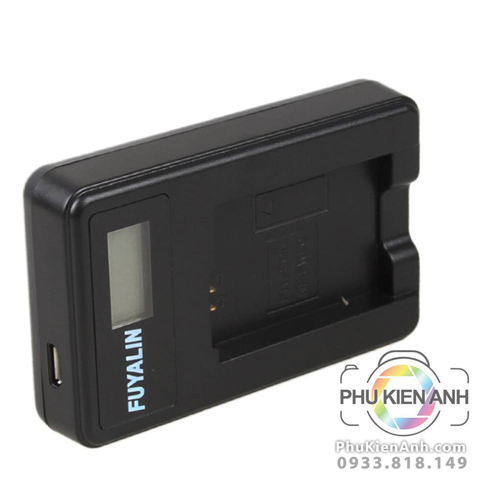 Bộ sạc pin máy ảnh canon, nikon có LCD hiển thị sạc pin