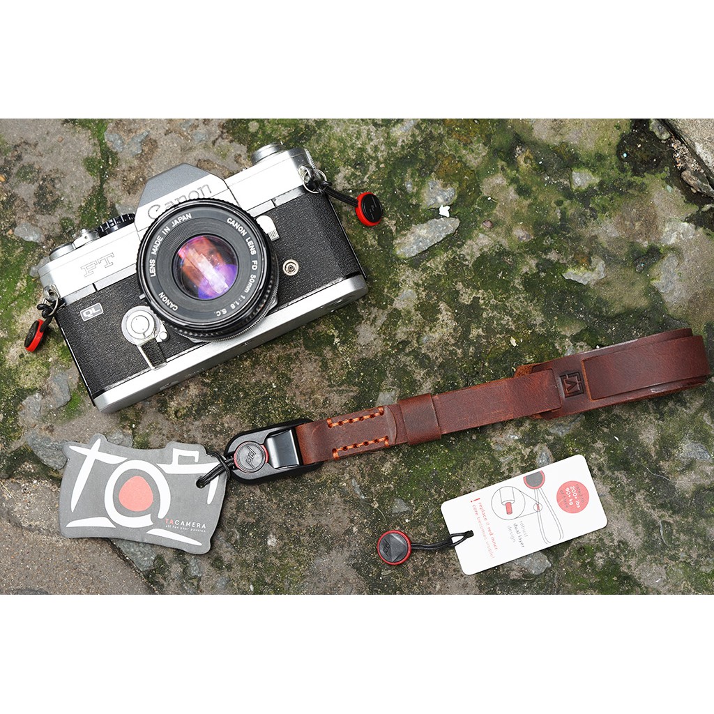 Dây Đeo Tay Handstrap Máy Ảnh Da Bò Handmade Móc Peak Design Chính Hãng TA5035