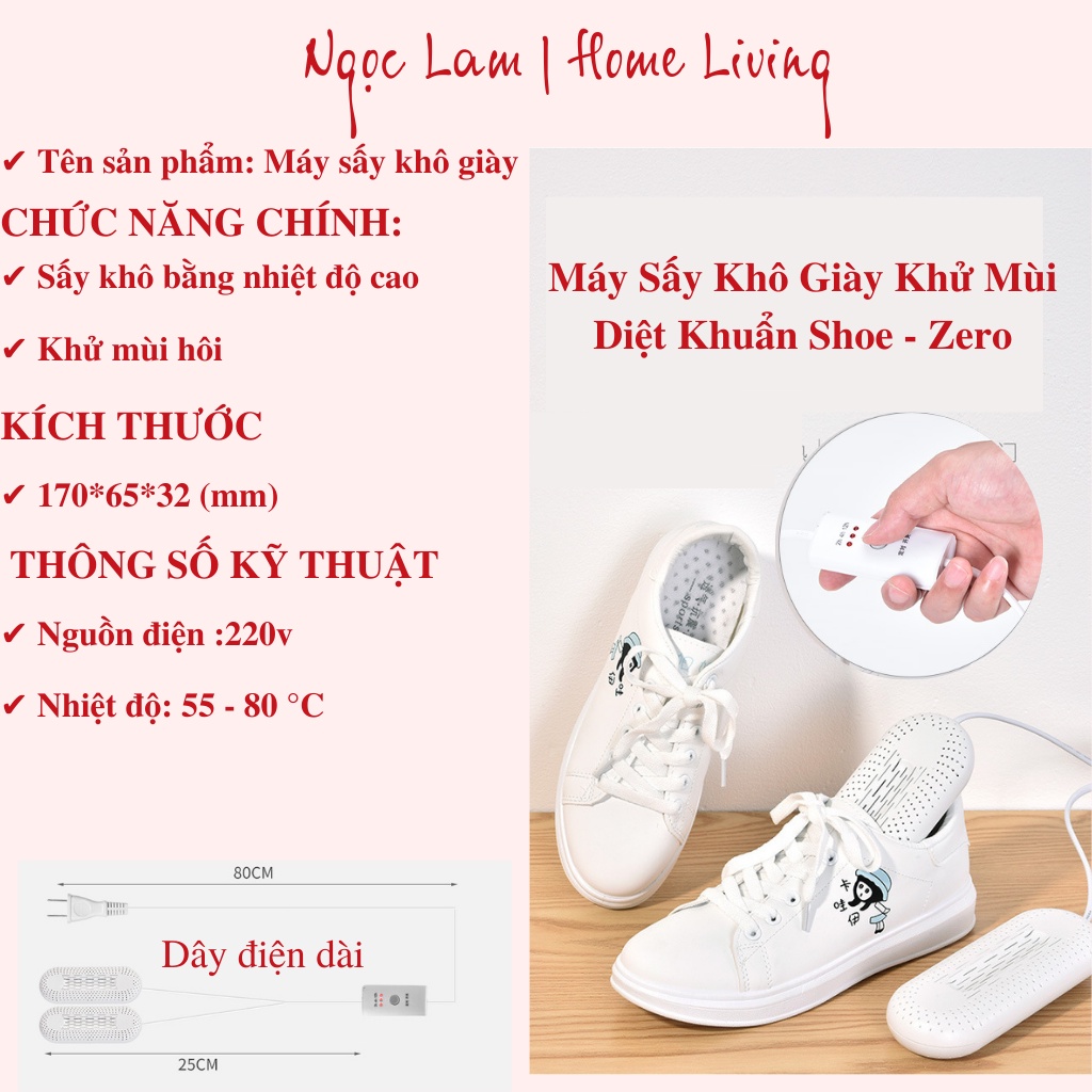 Máy Sấy Giày Xiaomi Sothing Zero Shoes Driers Khử Mùi Diệt Khuẩn Cao Cấp Bằng Điện Loại To Sấy Giầy Shoes Drier