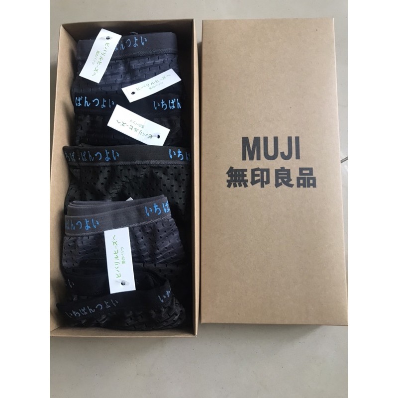 Quần boxer - quần đùi thông hơi Muji xuất Nhật