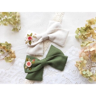 Nơ buộc tóc thêu tay(handmade by Pong)
