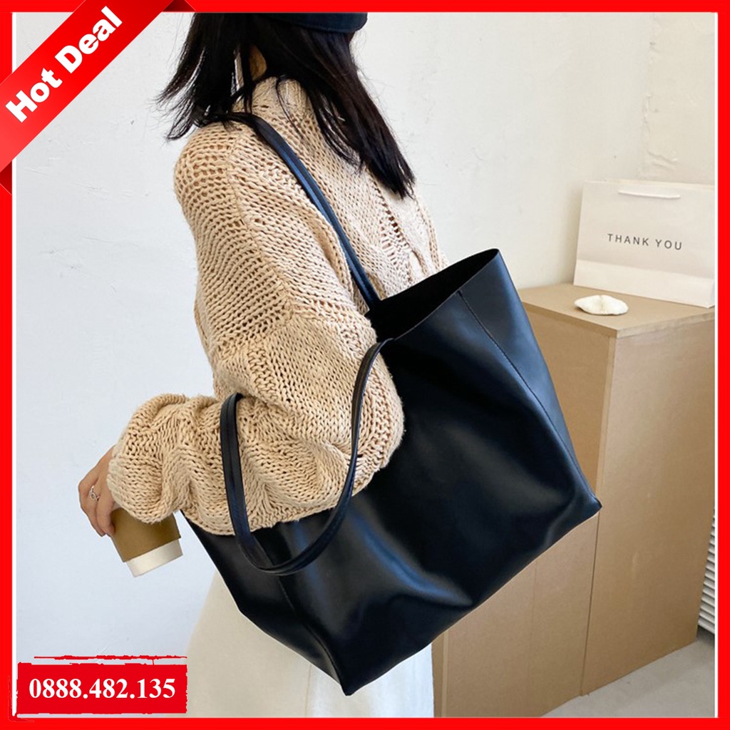 Túi xách nữ đeo vai, túi tote TLT030 chất liệu da PU phom lớn thiết kế mỏng nhẹ, dễ mang đi phù hợp đi làm đi học