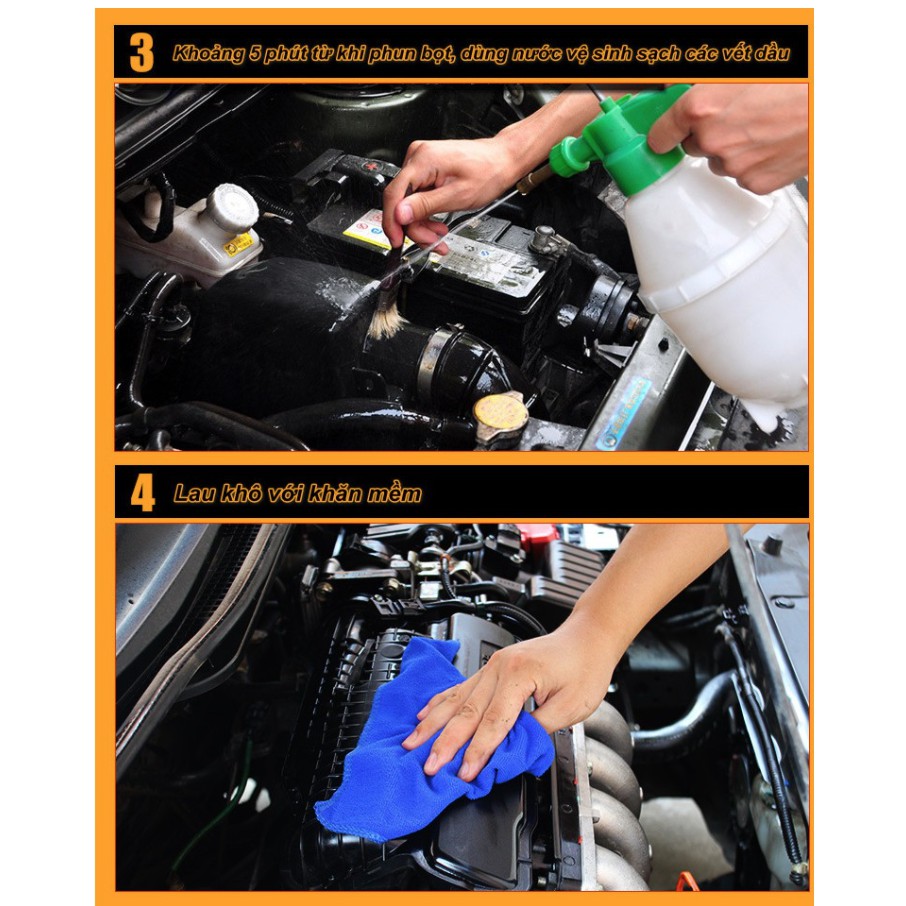 Vệ sinh nhanh bộ khoang máy chống cháy nổ ô tô ENGINE CLEANER CARJAY