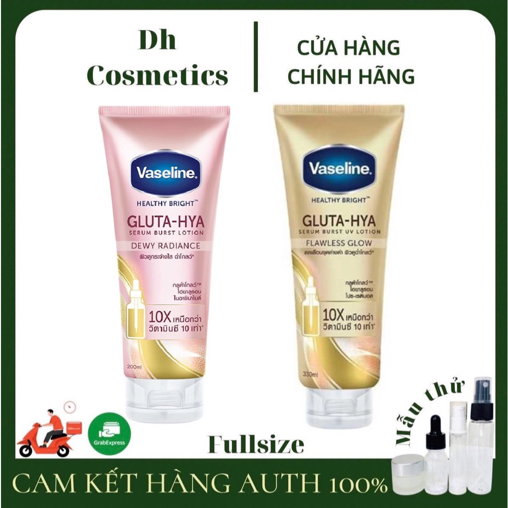 Dưỡng thể Vaseline Healthy Bright Gluta HYA Serum 10X Thái Lan 330ml