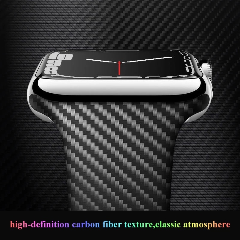 Carbon Fiber Pattern Watch Band / UnisexReplaceable Advanced Watch Strap / Compatible with iWatch 7 6 5 4 3 SE 2 1