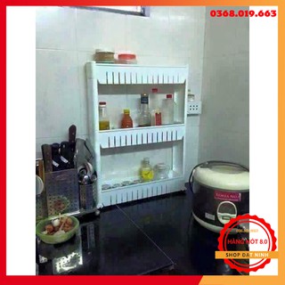 Kệ để đồ 3 tầng có bánh xe