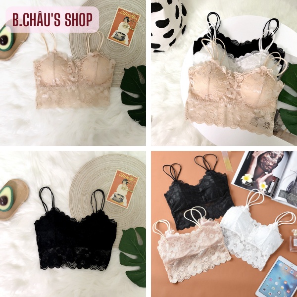 Áo ngực 2 dây ren gợi cảm | Bra kèm độn ngực sexy