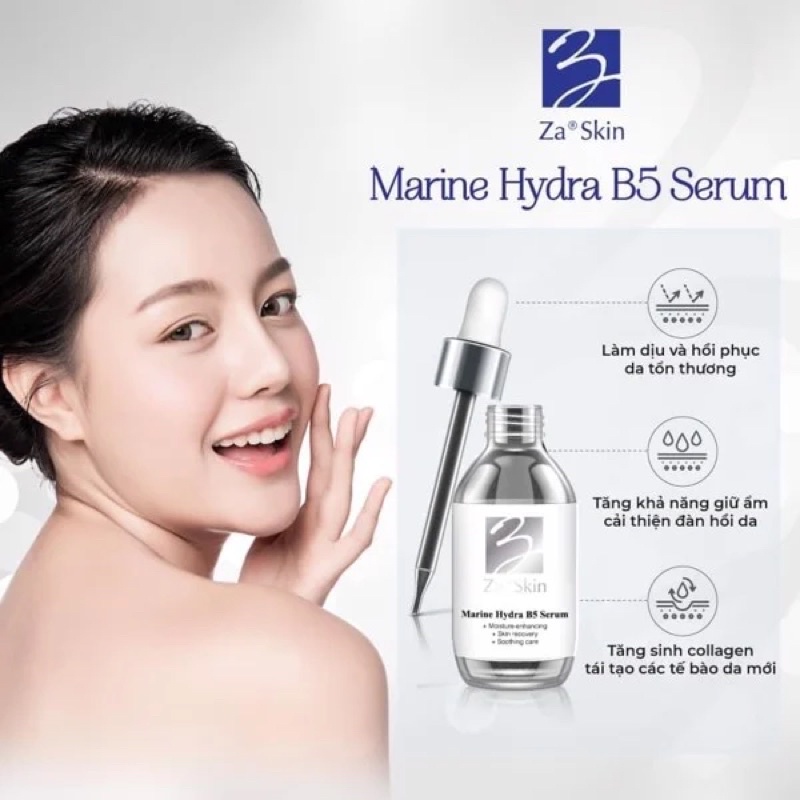 Serum Za Skin Marine Hydra B5 30ml- Cấp Ẩm, Phục Hồi Chứa Hyaluronic Acid và B5