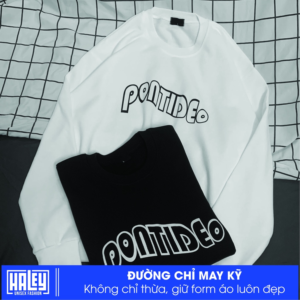 Áo Sweater Nam Nữ Pontindeo HALEY unisex Hàn Quốc cá tính mã HD352 Hoodie không mũ cao cấp
