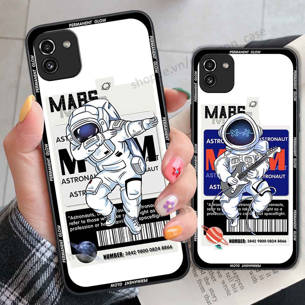 Ốp Samsung A03 be@r brick mars thời trang, ốp lưng điện thoại viền dẻo siêu chất