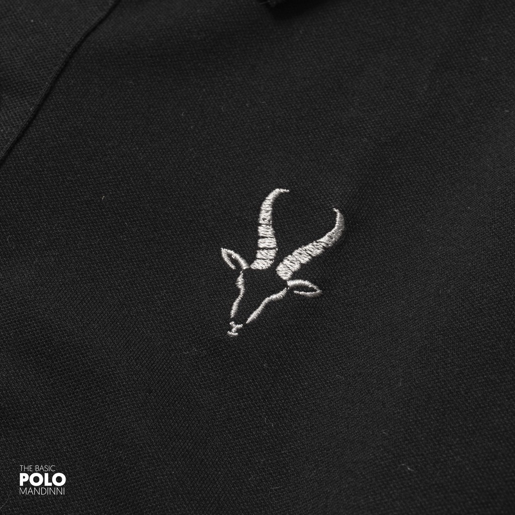 Áo thun phối viền cổ basic Polo Goat Mandinni