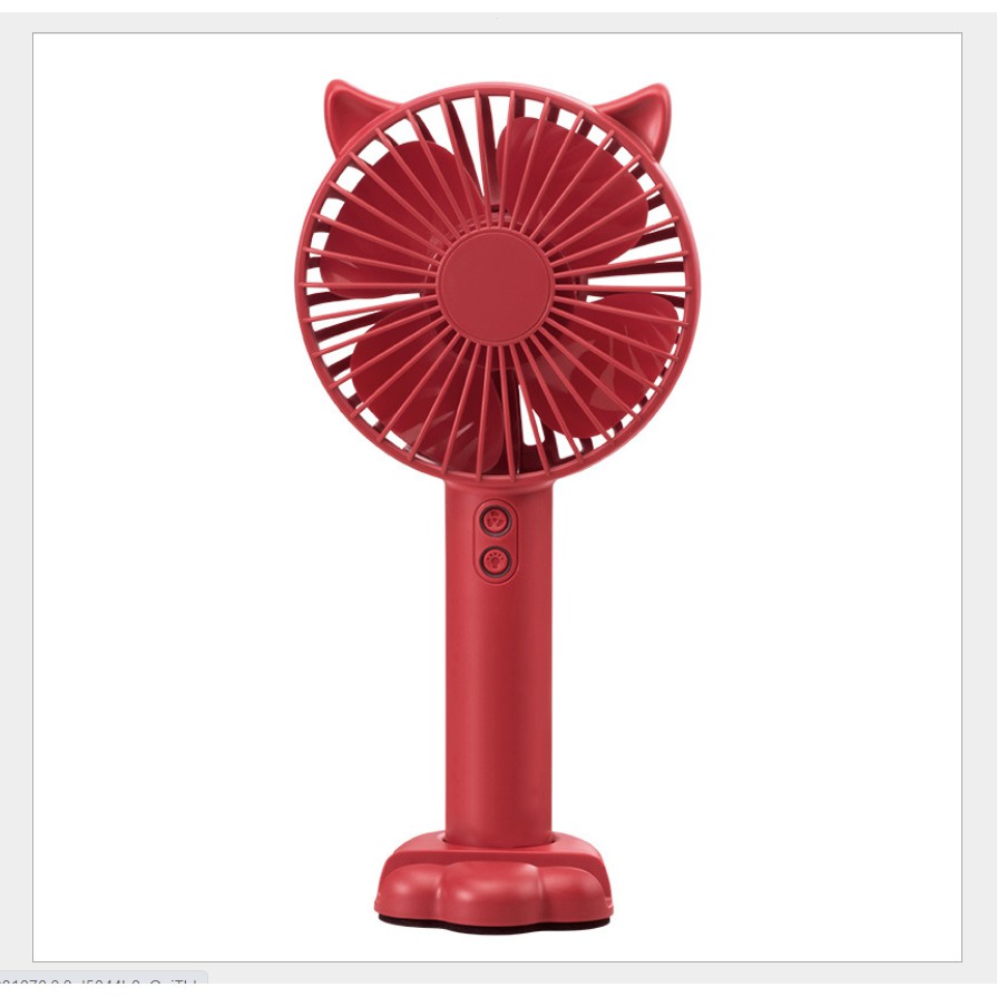 Quạt mini cầm tay tiện dụng handy fan 3 tốc độ gió tai mèo cao cấp có đèn kiêm giá đỡ điện thoại