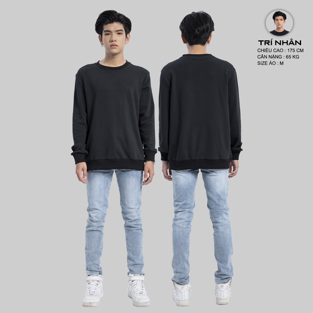 Áo Sweater Form Rộng Nữ Nam URBAN OUTFITS Kiểu Trơn SWO01 Thun Cotton Nỉ 4 Chiều Local Brand