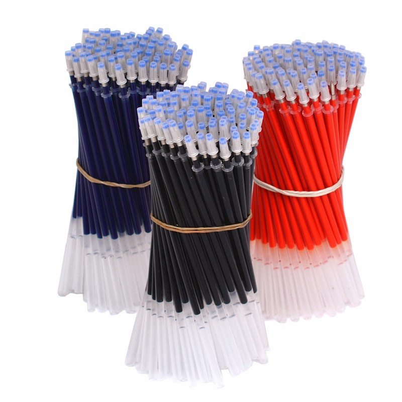 Set 10 ruột bút bi mực đen/đỏ/xanh dương ngòi 0.5mm/0.38mm