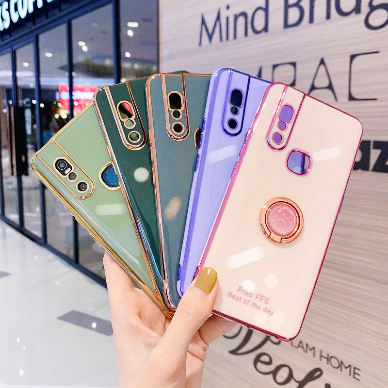 Ốp điện thoại silicone mềm nhiều màu chống sốc chống rơi có giá đỡ cho Vivo v15 v15 pro x30 x30 pro