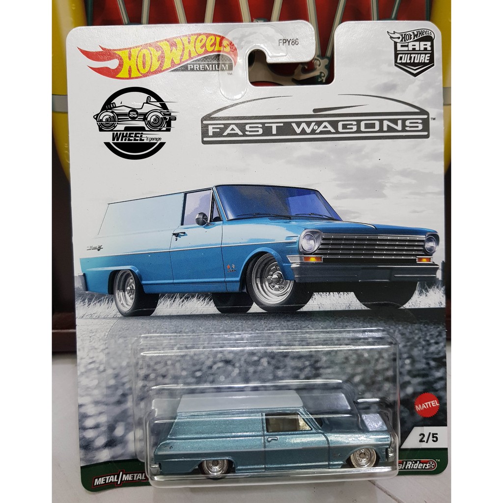 Xe mô hình đồ chơi bánh cao su Hotwheels 1:64 PREMIUM - CAR CULTURE - '64 Chevy Nova Panel