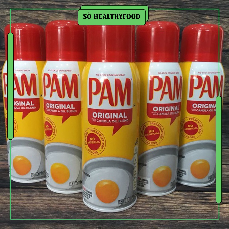 Dầu ăn KIÊNG pam ORIGINAL 12OZ. 1200 lần xịtkhônglo tăng cân chiên xào tmái