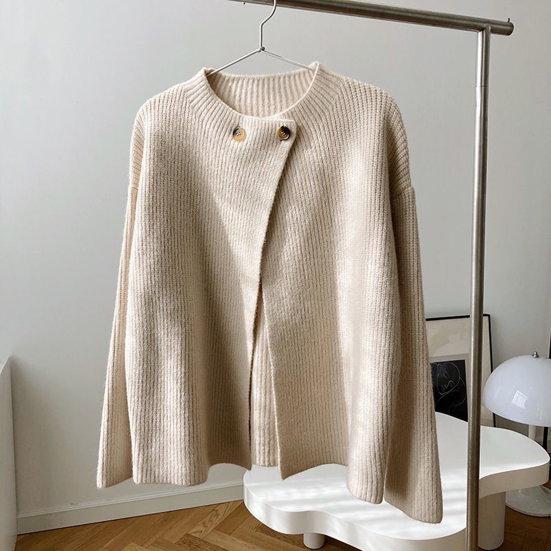 Áo Khoác cardigan Vải Lanh Mỏng Tay Dài Dáng Rộng Thời Trang Xuân Thu Cho Nữ