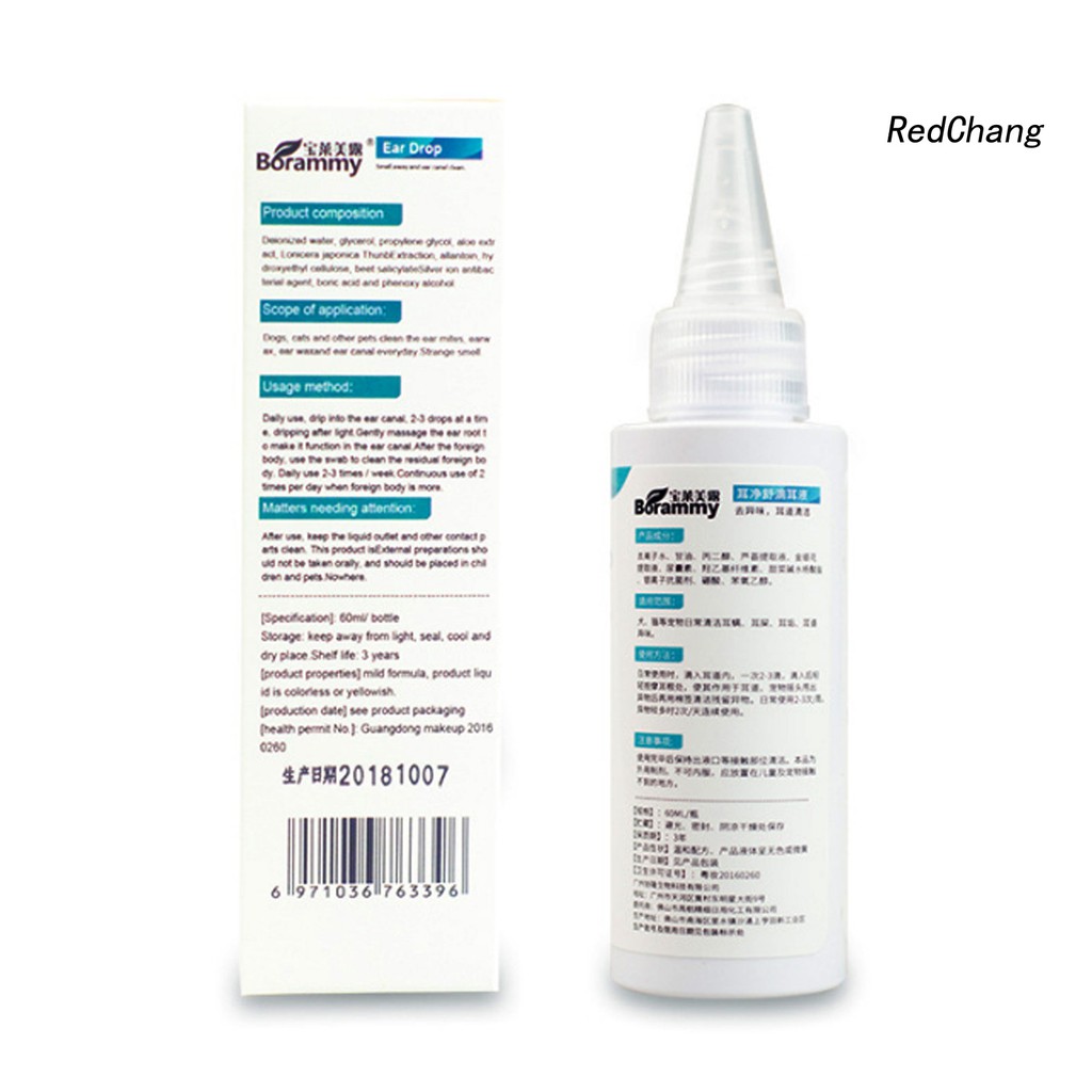 DROPS Dung Dịch Vệ Sinh Tai Cho Thú Cưng 60Ml