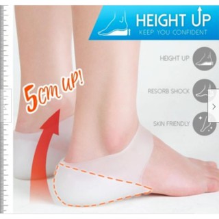 Cặp đệm gót chân tăng 3-5cm chiều cao silicon chống trượt| Tất độn gót chân tăng chiều cao bí mật của các siêu sao