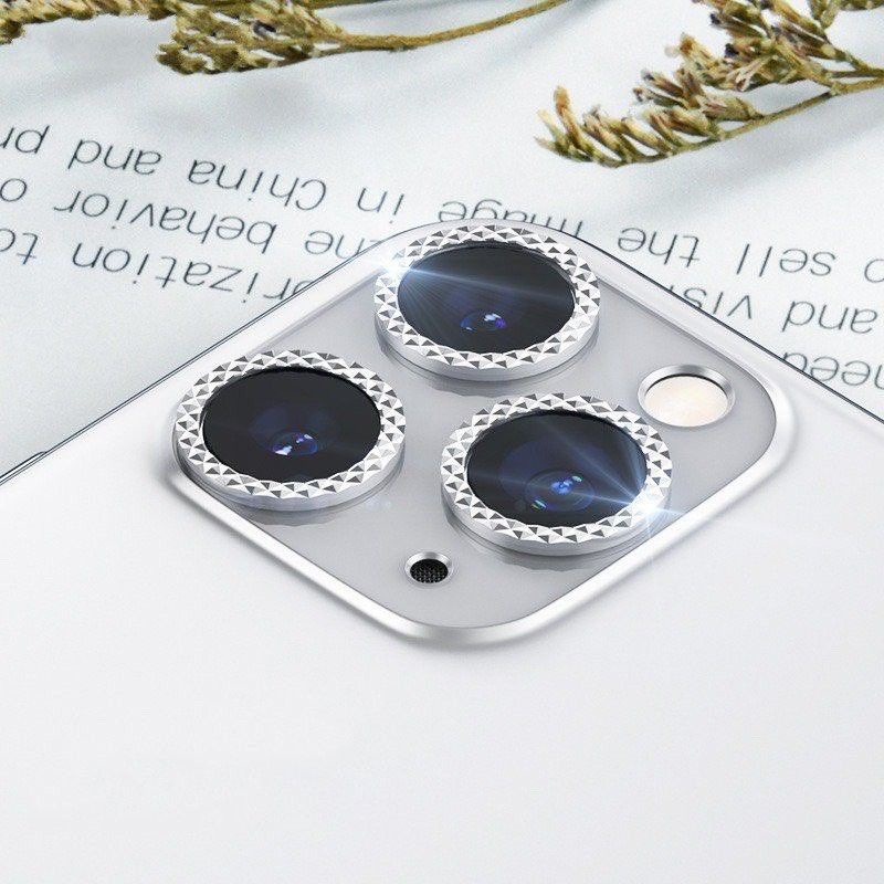 iphone 13 pro max , 13 pro , 13 , 13 mini _ Bộ 3 dán mắt camera phay kim cương lấp lánh